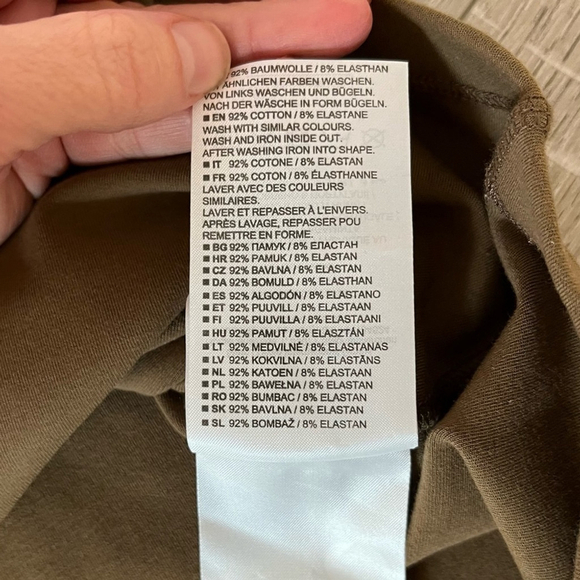 MARC O’POLO Organic Cotton Mini Skirt Earthy Moss Green Brown L - Swedish-German - Picture 14 of 14